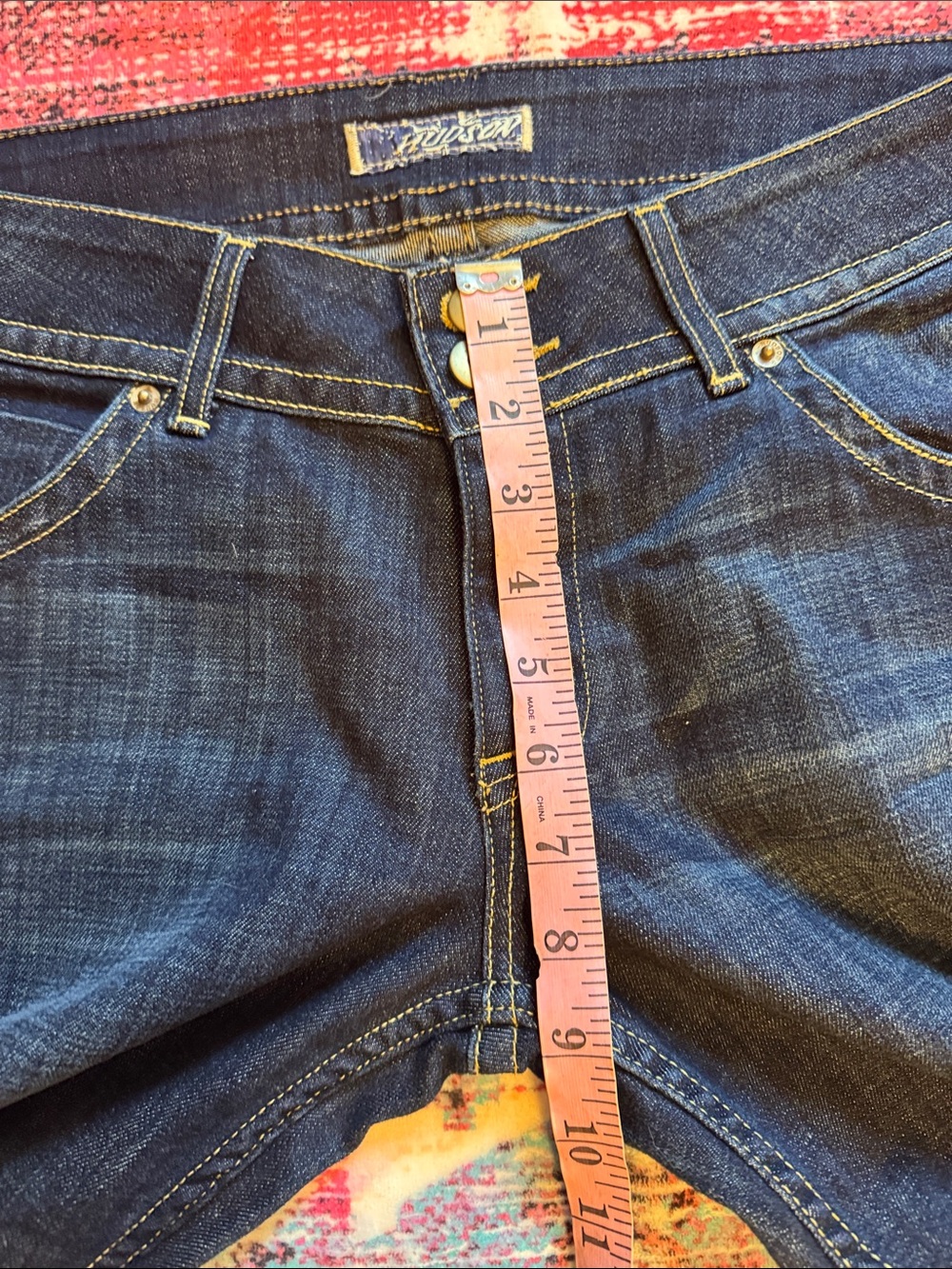 Hudson Low-Rise Dark Wash Flap Pocket Boot Cut Jeans Women’s Size 32 - Picture 9 of 10